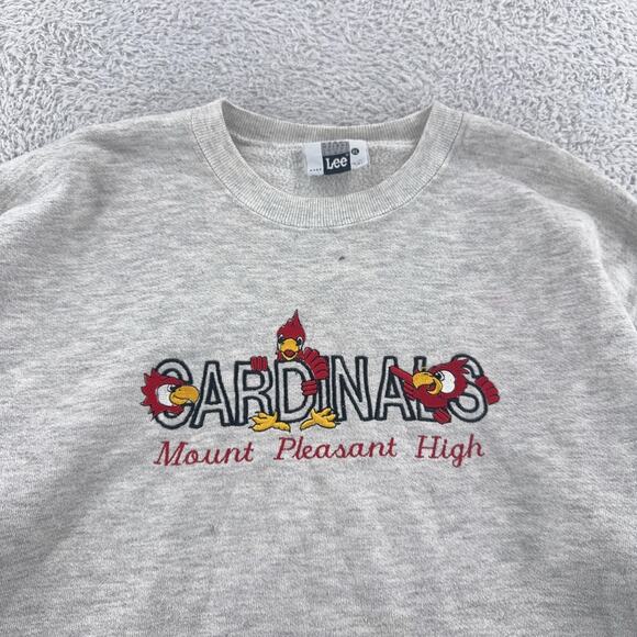 Vintage Mount Pleasant High Cardinals Sweatshirt Mens L NCAA College Lee 90s - Picture 1 of 10